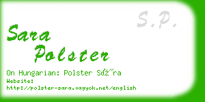 sara polster business card